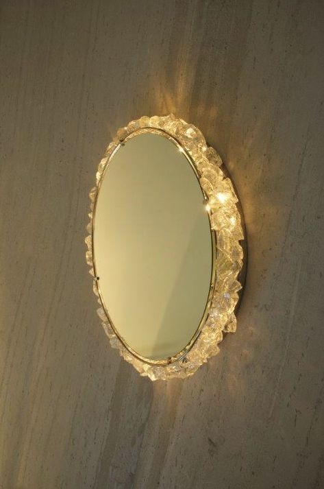 Crystal Vanity, Diy Lampe, Design Showroom, Wall Mounts, Led Mirror Bathroom, Crystal Lighting, Crystals In The Home, Diy Mirror, Interior Design Firm