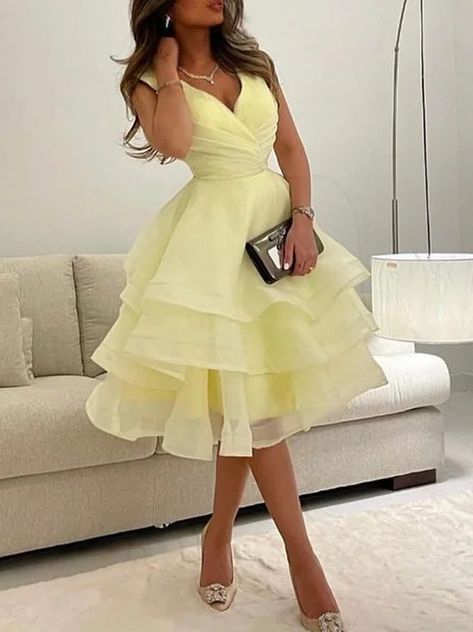 Midi Dresses,Best Seller & Elegant Midi Dresses for Women Page 2 | stylewe Prom Dress Gown, Casual Sundress, Fashion Silhouette, Gaun Fashion, Homecoming Party, 파티 드레스, Prom Dresses Gowns, Short Prom Dress, Short Prom