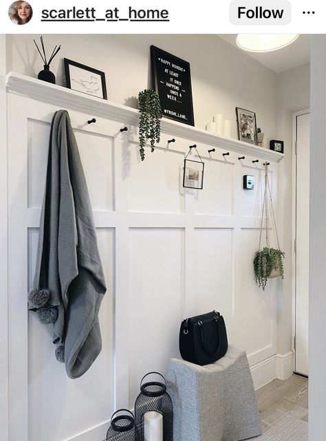 Narrow Hallway Design, Small Entrance Hall Ideas, Entryway Storage Ideas, Small Entrance Halls, Small Utility Room, Foyer Ideas Entryway, Guest Bathroom Design, Instagram Posting, Narrow Hallway Decorating