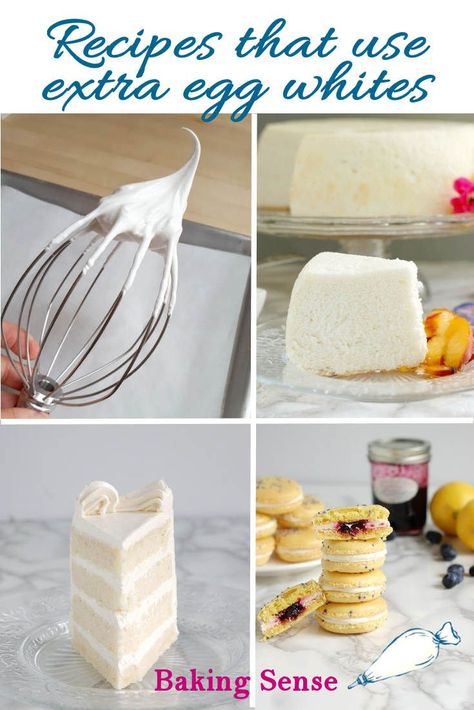 What to do with all those left over eggs whites? Don't worry, I've got you covered with 25 recipes that use all whites or more whites than yolks. #recipes #left over #ideas What To Do With Egg Whites, Eggwhites Recipe, Egg White Desserts, Egg White Recipes Dessert, Recipe Using Egg Whites, Chocolate Angel Food Cake, White Recipes, Egg White Recipes, Macaroon Cookies