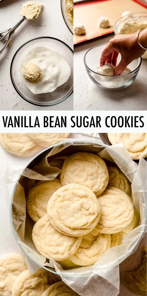 Vanilla Bean Cookies, Dream Cookies, Soft And Chewy Sugar Cookies, Bean Cookies, Vanilla Bean Sugar, Eating Too Much, Cookies Sugar, Vanilla Sugar Cookie, Chewy Sugar Cookies