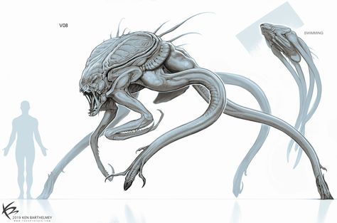 How <em>The Tomorrow War</em> produced a terrifying alien invader 'that was dangerous in any form' Alien Sea Creatures Concept Art, White Spikes, Alien Invader, 3d Art Drawing, Arte Alien, Alien Concept, Arte Robot, Alien Design, Fantasy Beasts