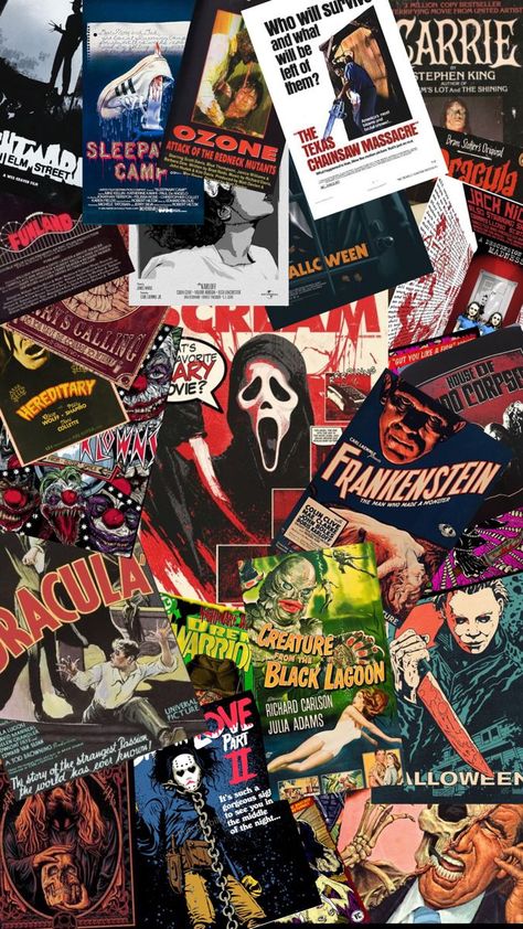 Scream Collage Wallpaper, Men Wallpaper Aesthetic, Cool Halloween Wallpapers, Horror Wallpaper Pc, Halloween Wallpaper Horror, Y2k Halloween Wallpaper, Halloween Wallpaper Homescreen, Dark Horror Wallpaper, Movies Aesthetic Wallpaper