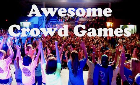 Large Group Games For Adults, Group Games For Adults, Games For Youth, Pep Rally Games, Rally Games, Rally Idea, Large Group Games, Camp Games, Pool Party Games