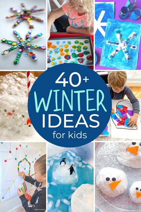 Easy Winter Activities for Toddlers - Toddler Approved Winter Week Preschool, Winter Holiday Activities For Preschoolers, Winter Holiday Activities For Toddlers, Winter Activities For 2 Year, January Gross Motor Activities, Winter Activities For 3 Yrs Kids, Toddler Process Art Winter, Winter Kindergarten Activities Crafts, January Art Activities For Toddlers