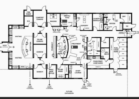 Pet Clinic Design Floor Plans, Vet Clinic Design, Dog Clinic, Dog Boarding Kennels, Veterinary Assistant, Vet Med, Pet Clinic, Vet Clinics, Veterinary Clinic