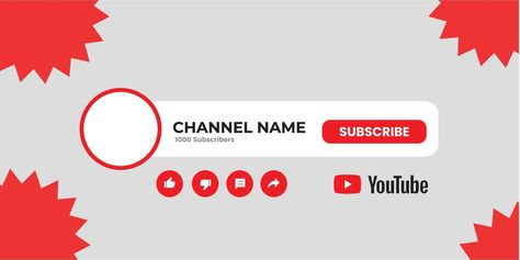 Youtube Channel Cover Wireframe. Youtube Banner For Design Your Channel. Youtube Channel Name Lower Third Youtube Channel Banner Templates, Channel Art Template, Youtube Channel Banner, Channel Banner, Png Images For Editing, Youtube Cover, Lower Third, Channel Logo, Youtube Banner Design