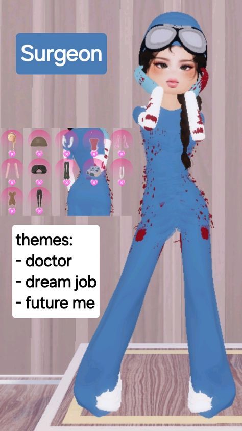 Di Photographer Outfit, Doctor Dti Ideas, Dream Job Theme Dti Outfit, Nurse Dti Outfit, Dress To Impress Outfits Roblox Game Theme Doctor, Surgeon Dress To Impress, Dti Outfits Theme Doctor, Dti Outfits Dream Job, Dti Theme Doctor