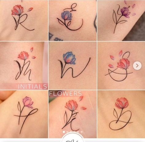 #tattoo, #tattoos, #inked, #tattooart, #tattooedwomen, #tattooedguys, #tattooinspiration, #tattooideas, #tattooworldwide, #tattoosociety, #InkLaughs, and #TattooFails​ Flower Tats, Hand Tattoo Images, Small Girly Tattoos, Tulip Tattoo, Alphabet Tattoo Designs, Clever Tattoos, Small Pretty Tattoos, Flower Tattoo Shoulder, Initial Tattoo