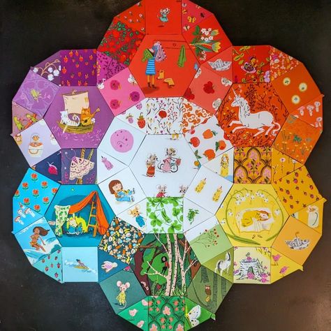 Heather Ross Fabric, Heather Ross Quilt Ideas, Heather Ross Quilt, Epp Hexagons, Rainbow Quilts, Quilt Board, I Spy Quilt, Heather Ross, Applique Quilt Patterns