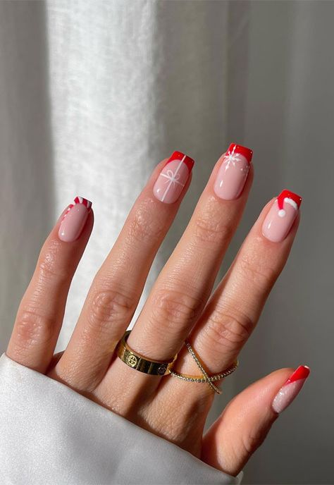 Christmas Nails2024, Christmas Nails Ideas, Christmas Nails 2023, Santa Nails, Candy Cane Nails, Red Christmas Nails, November Nails, Cute Christmas Nails, Christmas Gel Nails