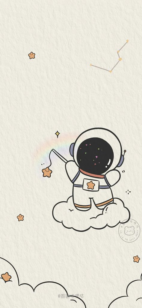 Kawaii Space Art, Aesthetic Planets Drawing, How To Draw Astronaut Easy, Space Aesthetic Drawing Easy, Galaxy Doodle Art, Cartoon Planets Drawing, Space Cute Drawing, Astronaut Drawing Aesthetic, Cute Space Drawings Easy