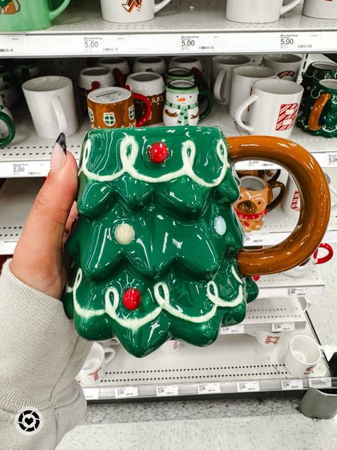 Christmas tree mug found at Target for just $5! Christmas, Christmas decor, coffee mug, coffee, home decor Follow my shop @kimmymanzo on the @shop.LTK app to shop this post and get my exclusive app-only content! #liketkit #LTKSeasonal #LTKhome #LTKHoliday @shop.ltk https://liketk.it/4m0ig Christmas Coffee Mug Tree, Christmas Mugs Aesthetic, Christmas Shopping Aesthetic, Cute Christmas Mugs, Christmas Target, Xmas Mugs, Mug Noel, Target Christmas, Coffee Home