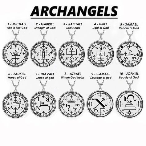 Angel Sigils, Gods Angels, Angel Hierarchy, Michael Gabriel, Angelic Symbols, Seal Of Solomon, Magic Spell Book, Archangel Gabriel, God Heals