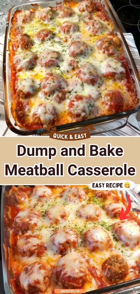 Dump and Bake Meatball Casserole Easy Group Dinner Recipes, Dump And Back Meatball Casserole, Meatball And Bowtie Pasta Casserole, Meat And Sides Dinner Ideas, Urban Cookhouse Recipes, Good Toddler Meals, Dump Bake Meatball Casserole, Friday Night Supper Ideas, Meatball Noodle Casserole