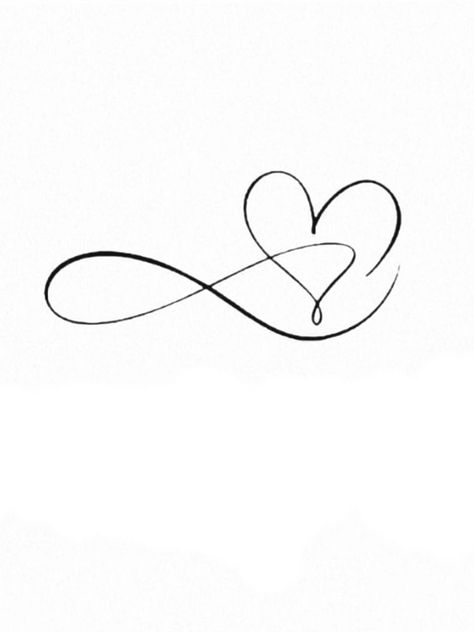 Heart And Eternity Tattoo, Infinity And Heart Tattoo Design, Infinity Tattoo Heart, Infinity And Heart Tattoo, Heart With Infinity Tattoo Designs, Infinity Tattoo Designs For Women, Infinity Tattoo With Initials, Infinity Tattoos For Women, Heart And Infinity Tattoo