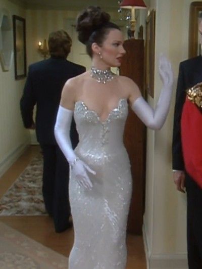 Madonna White Dress, Bob Mackie Wedding Dress, Fran Fine Wedding Dress, Bob Mackie Gown, Pretty Woman Movie Outfits, Vintage Bob Mackie Dress, Fran Fine Dress, Pretty Woman Movie Aesthetic, Bob Mackie Dress