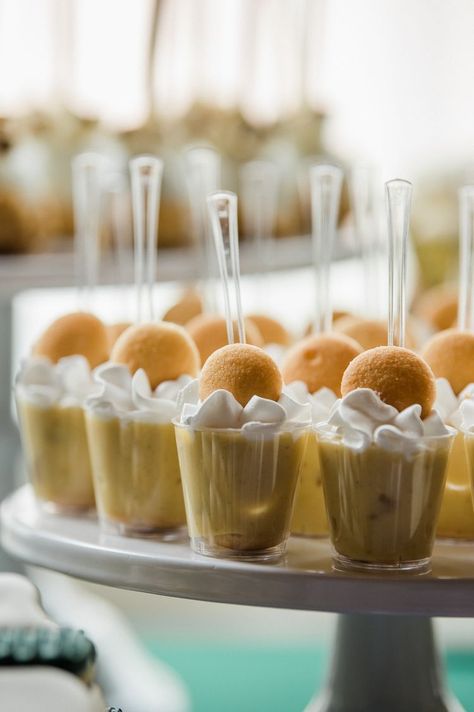 38 Handheld Desserts to Suit Any Reception Venetian Table Dessert, Brunch Food Ideas For A Crowd, Nursing Home Desserts, Nurse Dessert Table, Appetizer And Dessert Table, Pastry Ideas Creative, Ladies Luncheon Dessert Ideas, Luncheon Dessert Ideas, Dessert Displays For Parties