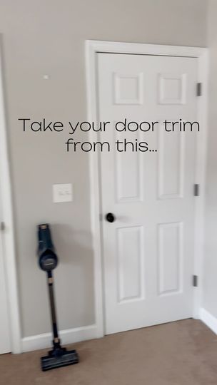 173K views · 7.5K reactions | DIY door trim tutorial This is a super simple way to update the trim around your doors and windows if you’re wanting a more custom look! It’s cost efficient, uses only straight, simple cuts, and is easy to install making this a beginner friendly DIY project! #diy #diyprojects #diytrim #doortrim #simplediy #beginnerfriendly #beginnerdiy #budgetfriendly #diytutorial #tutorials #homeprojects #roommakeover #craftsmanstyle #diyhome #diyhomeprojects #beforeandafterhomeedition #beforeandafterhome #bedroomideas #homeupdates #homeupgrades #simpletutorial DIY, simple diy projects, home updates, door trim tutorial, beginner diy, budget friendly, home improvement | Katie Sharpe | DIY Tutorials | Home Decor | Interior Design | Jon Mero & LÒNIS · Feels This Good Beef Up Door Trim, Door And Baseboard Trim Ideas, Door Trims Interior, Upgrade Door Trim, Update Door Trim, Interior Doors And Trim Ideas, Cheap Trim Ideas, How To Update Interior Doors, Simple Door Trim