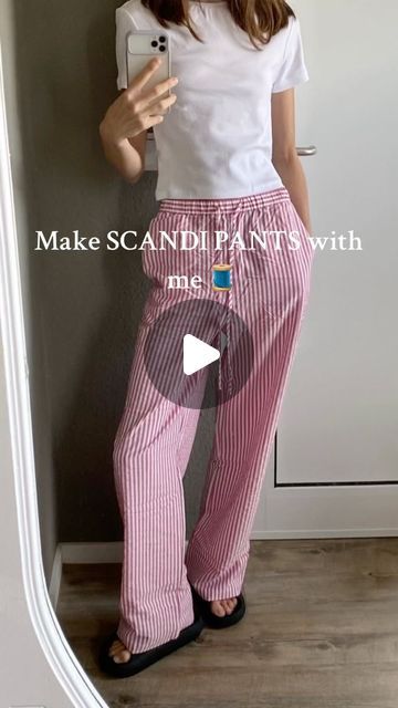 Sew Without Pattern, Sewing Patterns Pants Women, How To Sew Linen Pants, Scandi Pants Pattern, Scandinavian Sewing Patterns, Scandi Pants Outfit, Sewing Linen Pants, Cargo Pants Sewing Pattern Free, Sewing Projects Pants