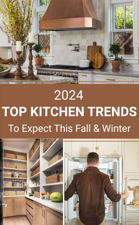 Whether you're renovating your kitchen or simply adding some new design updates, you'll love this list of the top kitchen trends according to design experts. Kitchen Ash Wood, Beige And Copper Kitchen, Two Story Kitchen Ideas, Kitchen Design With Cream Cabinets, Kitchen Design Craftsman, Vivir Design Kitchen, Kitchens With White Appliances Ideas, Cream And Walnut Kitchen Ideas, Glass Top Kitchen Cabinets