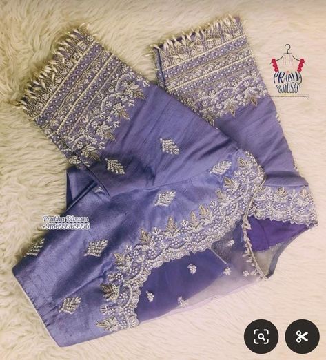 Prabha Blouses, Blouse Works, Lace Blouses, Latest Bridal Blouse Designs, Model Blouse, Latest Blouse Designs Pattern, Maggam Work Designs, New Saree Blouse Designs, Traditional Blouse Designs