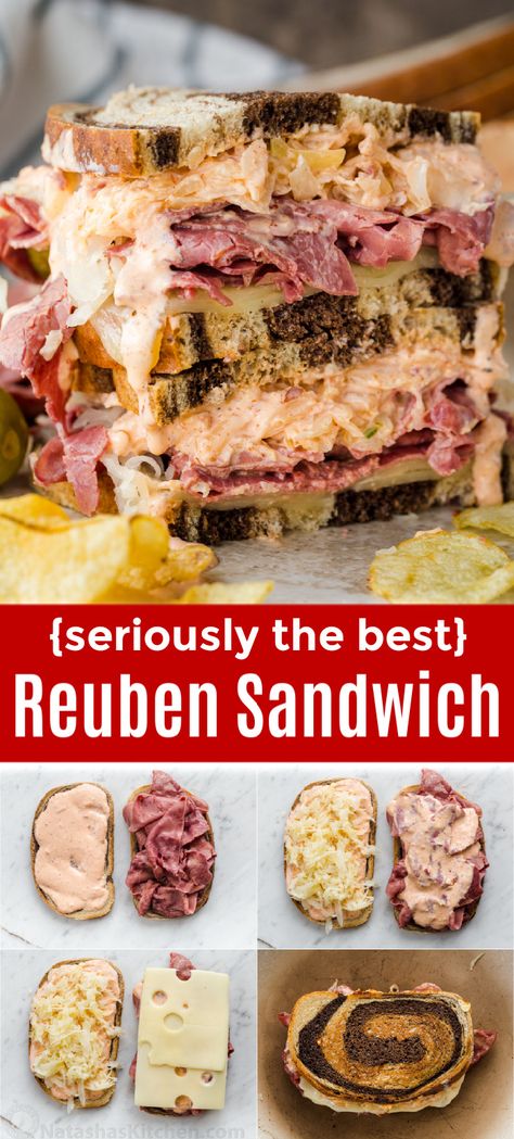 Homemade Russian Dressing, Grilled Sandwich Recipe, Best Sandwich Recipes, Keto Salad, Russian Dressing, Corned Beef Recipes, Gourmet Sandwiches, Reuben Sandwich, Deli Sandwiches