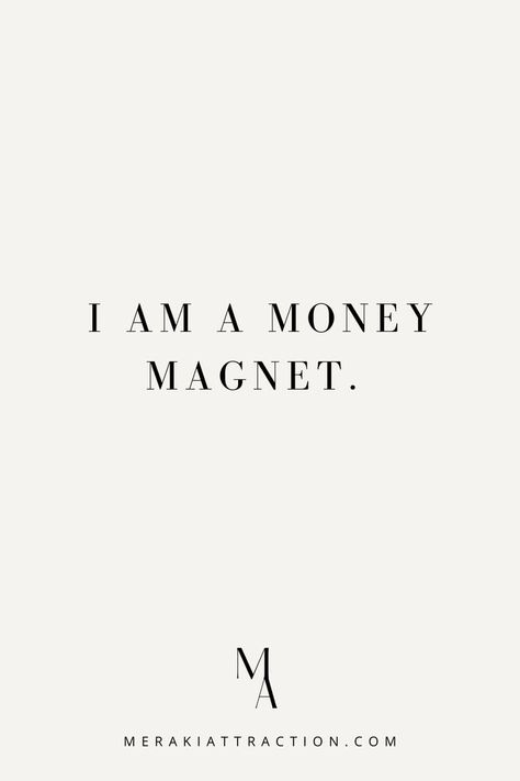 I Am A Money Magnet, Affirmations Vision Board, Vision Board Success, Attraction Affirmations, Powerful Affirmations, Feeling Inadequate, Money Management Advice, Vision Board Affirmations, Manifest Abundance