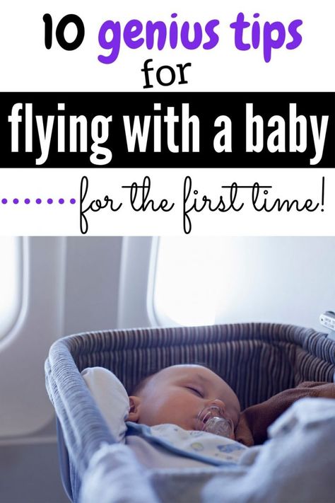 Flying with an infant? Here's the ultimate checklist for flying with a baby for the first time. Traveling with a baby on a plane can seem scary, but with these mom tips you'll know how to handle air travel like a pro! Baby On Plane, Sleeping On A Plane, Travel Tips With Baby, Tips For Flying, Flying With A Baby, Pumping Moms, First Time Parents, Fantastic Baby, Baby Sleep Problems