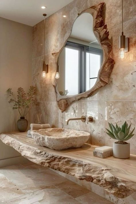 Design Interior Baie, Organic Modern Bathroom, Rustic Bathroom Designs, Decor Baie, Bathroom Inspiration Decor, Dream House Interior, Rustic Bathroom, Dream House Decor, Dream Home Design