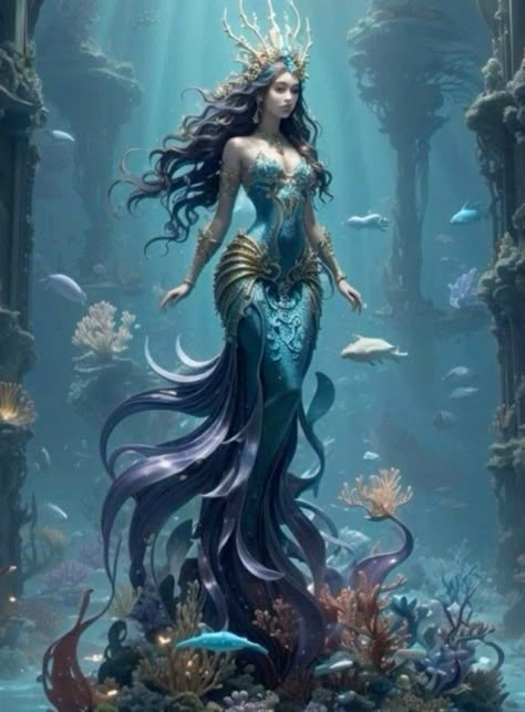 Jellyfish Mermaid, Ethereal Core, Mermaid Friends, Storm Marvel, Goddess Of The Sea, Anime Mermaid, Mermaid Artwork, Mermaid Wallpapers, Fantasy Mermaids