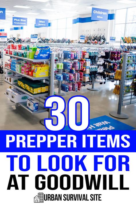 Shopping at thrift stores like Goodwill is a great way to save money on prepper items. It's extremely satisfying to score a good deal. Prepper Items, Emergency Preparedness Food Storage, Survival Skills Emergency Preparedness, Goodwill Store, Off Grid Survival, Emergency Prepardness, Emergency Survival Kit, Way To Save Money, Survival Items