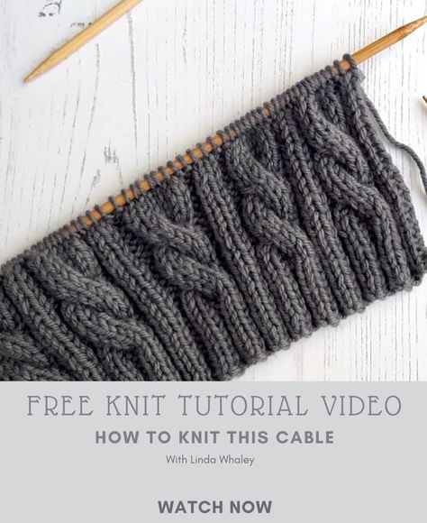 Simple Cable Knit Pattern, Knitting Patterns Videos, Knit Stitch Patterns Cables, Knitting Cables, Beanie Knitting Patterns Free, Cable Knitting Patterns, Knitting Basics, Knitting Patterns Free Hats, Knitting Tips