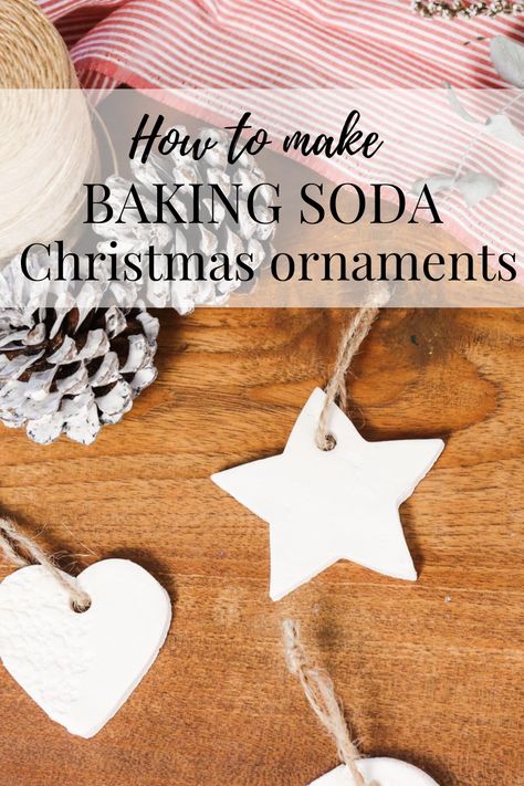 Baking Soda Ornaments Recipe Salt Dough, Baking Soda Ornaments Recipe Corn Starch, Baking Soda Clay Ornaments, Salt Christmas Ornaments, Dough For Christmas Ornaments, Baking Soda Corn Starch Ornaments, Diy Salt Dough Ornaments Recipes, Baking Soda Handprint Ornaments, Flour Ornaments