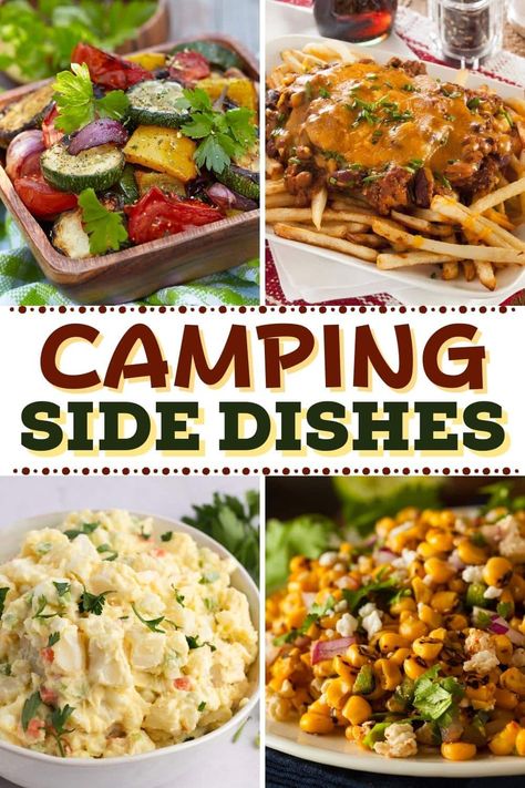 Camping Side Dishes, Camping Salads, Hamburger Side Dishes, Burger Side Dishes, Camping Dishes, Steak Side Dishes, Camping Dinners, Bbq Sides, Easy Camping Meals