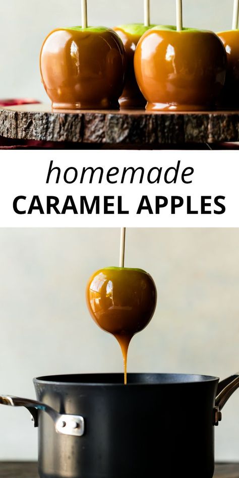 Homemade Caramel Apples, Gourmet Caramel Apples, Caramel Apples Homemade, Caramel Apples Recipe, Apple Recipe, Sally's Baking, Caramel Recipes, Homemade Caramel, Homemade Candies