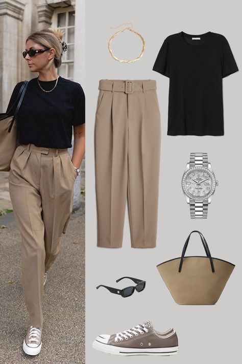 Smart Casual Work, Casual Chic Outfits, Smart Casual Work Outfit, Trouser Outfit, Beige Outfit, Business Casual Outfits For Work, Neue Outfits, Mode Casual, Stylish Work Outfits