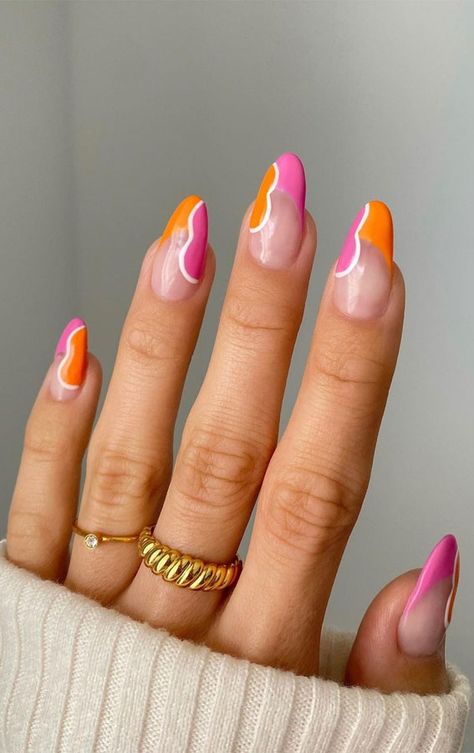 summer nail colors, nail designs, summer nails, nail art designs, summer nail ideas, french tip nails Nail Ideas Summer, Nail Extensions Acrylic, Cute Summer Nail Designs, French Tip Nail Designs, Nagel Tips, Fake Nails With Glue, Cute Summer Nails, Round Nails, Coffin Nails Long