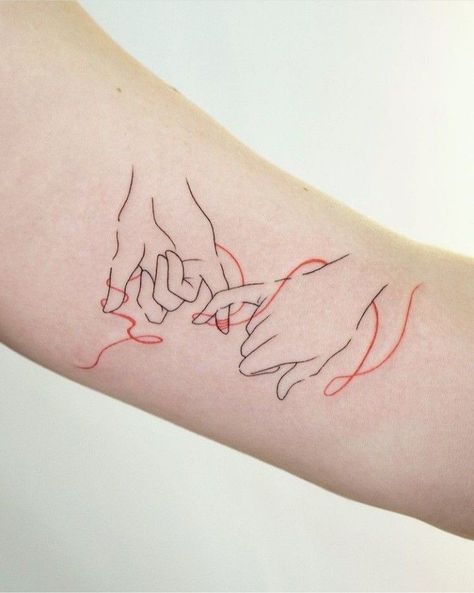 Red String Tattoo, Serendipity Tattoo, Pinky Promise Tattoo, Minimal Tattoo Designs, Promise Tattoo, Tattoo Band, Minimal Tattoos, Minimal Tattoo Design, Bff Tattoos