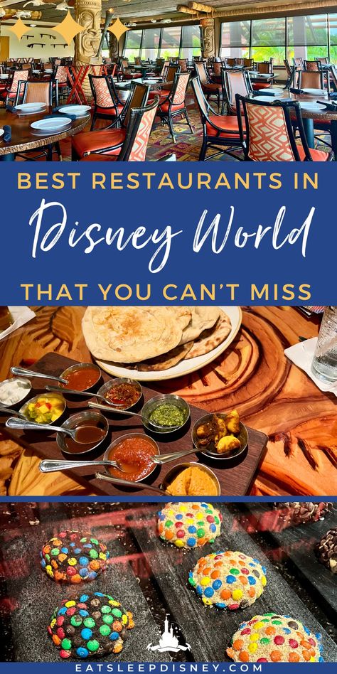 Complete Guide to the Best Disney World Restaurants - So you’re planning your next Disney trip, and you want to make sure you’ll be dining at the best Disney World restaurants. Hopefully, you’re reading this more than 60 days in advance of your trip – which is when dining reservations open up – so you can secure a table at some of Disney’s most hard-to-book restaurants. Disney Restaurants By Park, Character Dining At Disney World 2024, Best Restaurants At Disney World, What To Eat At Disney World, Disney World Experiences, Best Places To Eat In Disney World, Best Disney Character Dining, Best Character Dining At Disney World, Disney Dining Plan 2024