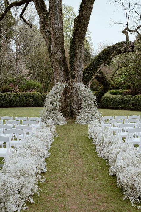 Baby's Breath Wedding, Wedding Isles, Aisle Flowers, Wedding Aisle Decorations, Wedding Ceremony Backdrop, Ceremony Flowers, Aisle Decor, Wedding Aisle, Outdoor Wedding Ceremony