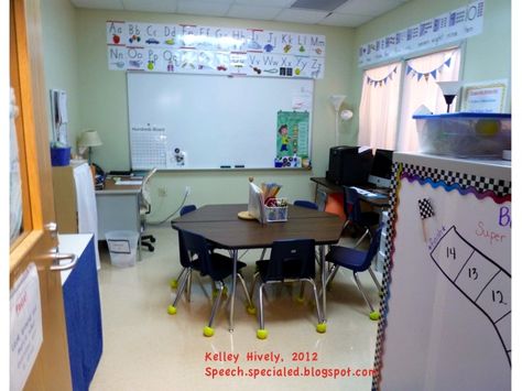 The Dynamic Duo: Tips for Organizing Small Classroom Spaces ~ Part Two! Occupational Therapy Room, Small Classroom Setup, Sensory Area, Short Hallway, Small Classroom, Therapy Rooms, Melamine Cabinets, Classroom Tour, Tips For Organizing