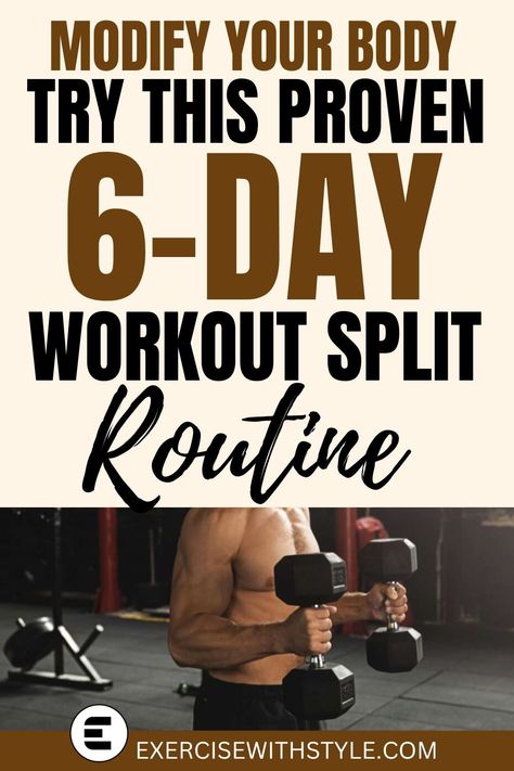 Feel the struggle of a 6-day workout routine? We understand. Discover the best split for your fitness goals with our in-depth guide. From muscle group focus to optimizing your training week, we've got the insights you need. 🤔💡 #FitnessWisdom #WorkoutStruggles 6 Day Workout Split Men, Advance Workout Plan, Muscle Endurance Workouts, 6 Day Workout Plan Men, Weekly Muscle Group Workout Schedule, 6 Day Split Workout Routine For Women, Muscle Groups To Workout Together, 6 Day Workout Split Routine, Men’s Workout Plan