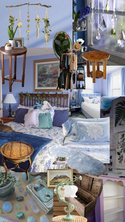 #periwinklebedroom Periwinkle Decor, Periwinkle Bedroom, Periwinkle Room, Artsy Bedroom, Dream Place, Army Wallpaper, Cottage Living, Room Aesthetic, Room Designs