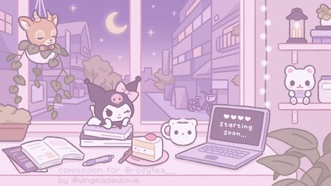 City Night Aesthetic, Cute Wallpapers For Ipad, My Melody Wallpaper, Cute Laptop Wallpaper, Desktop Wallpaper Art, Cute Desktop Wallpaper, Wallpaper Laptop, Sanrio Wallpaper, Wallpaper Animes