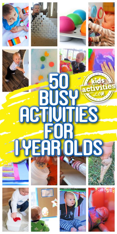 Baby Activities 1 Year, Activities For One Year Olds, Fun Learning Activities, Maluchy Montessori, 1 Year Baby, Busy Activities, Aktiviti Kanak-kanak, Baby Play Activities, Fun Activities For Toddlers