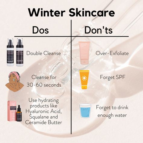 Skincare Masks, Winter Skincare, Skincare Essentials, Skin Glowing, Winter Makeup, Winter Skin Care, Do's And Don'ts, Summer Skincare, Winter Skin