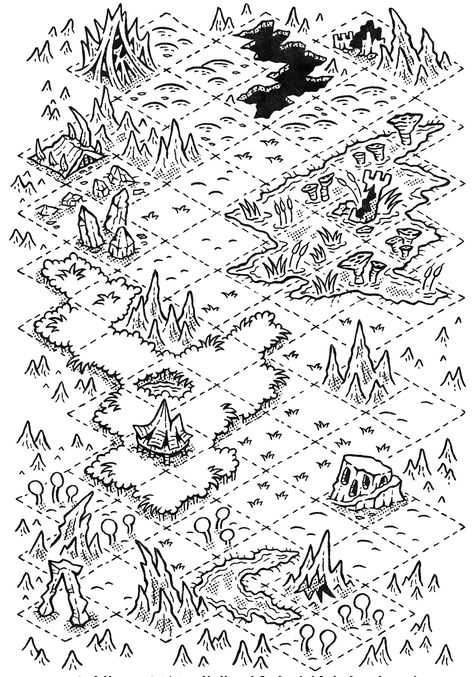 D&d Maps, Cartography Design, Isometric Sketch, Hex Map, Isometric Map, Map Sketch, Imaginary Maps, Dnd Crafts, Fantasy Map Making