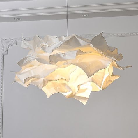 Cloud Lampshade, Cloud Bedroom, Diy Pendant Lamp, Paper Chandelier, Paper Clouds, Retro Pendant Lights, Bedroom Pendant, Pendant Lighting Bedroom, Paper Lampshade