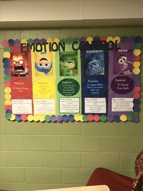 RA Inside Out bulletin board Bulletin Board Ideas Disney, Ra Bulletin Board Ideas, Emotion Control, Disney Bulletin Boards, Disney Themed Classroom, Inside Out Emotions, Ra Bulletin Boards, Disney Classroom, Bulletin Board Ideas